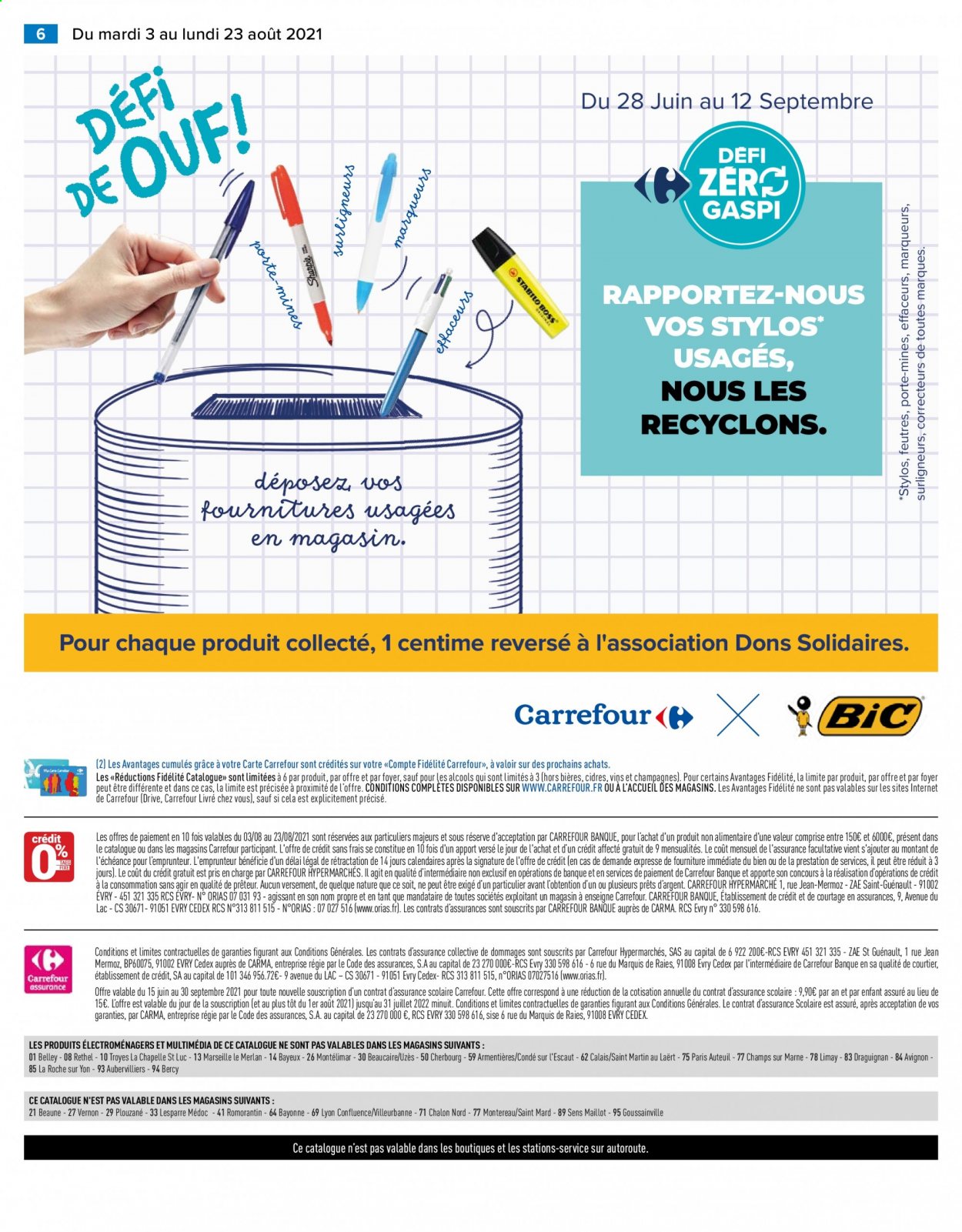 Catalogue Carrefour Hypermarchés - 03/08/2021 - 23/08/2021. Page 6