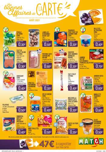 Catalogue Supermarché Match - 01.08.2021 - 31.08.2021.