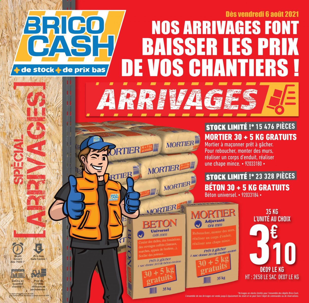 thumbnail - Catalogue Brico Cash - 06/08/2021 - 19/08/2021 - Produits soldés - béton. Page 1.