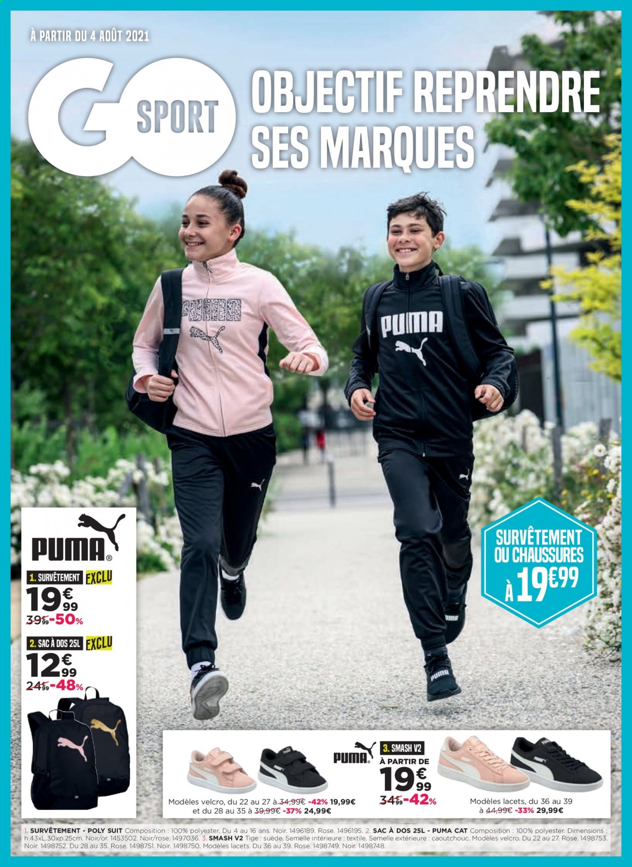 thumbnail - Catalogue Go Sport - 04/08/2021 - 30/08/2021 - Produits soldés - Puma, sac à dos. Page 1.