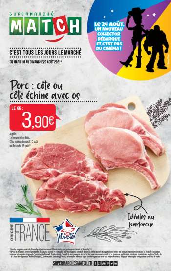 Catalogue Supermarché Match - 10.08.2021 - 22.08.2021.