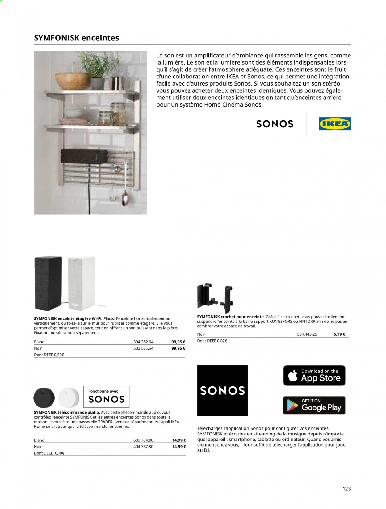 thumbnail - Catalogue IKEA - Produits soldés - enceinte bluetooth. Page 123.