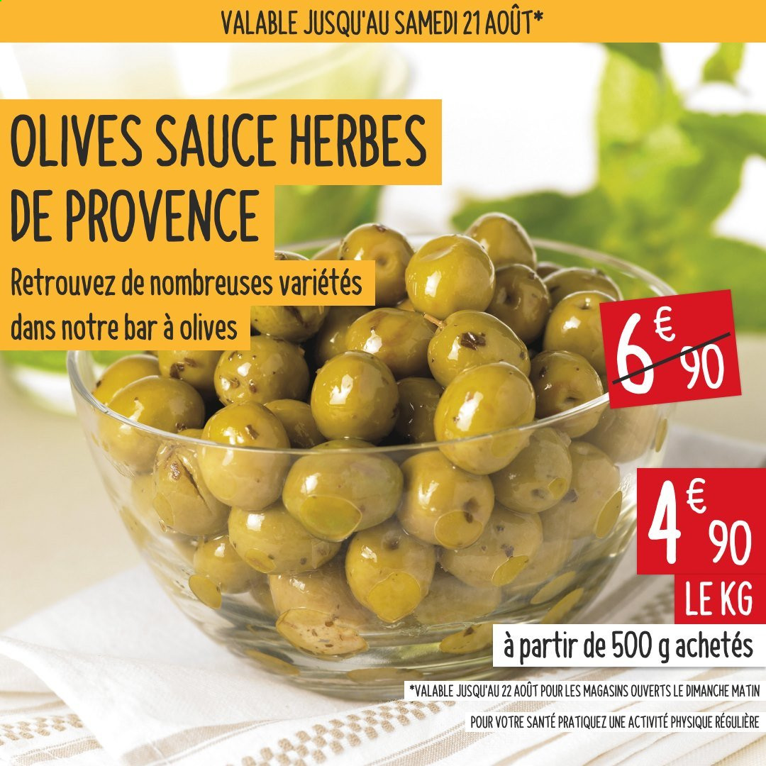 thumbnail - Catalogue Grand Frais - 11/08/2021 - 21/08/2021 - Produits soldés - olives. Page 1.