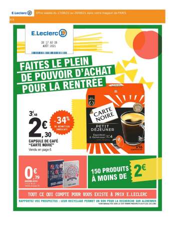 Catalogue E.Leclerc - 17.08.2021 - 28.08.2021.