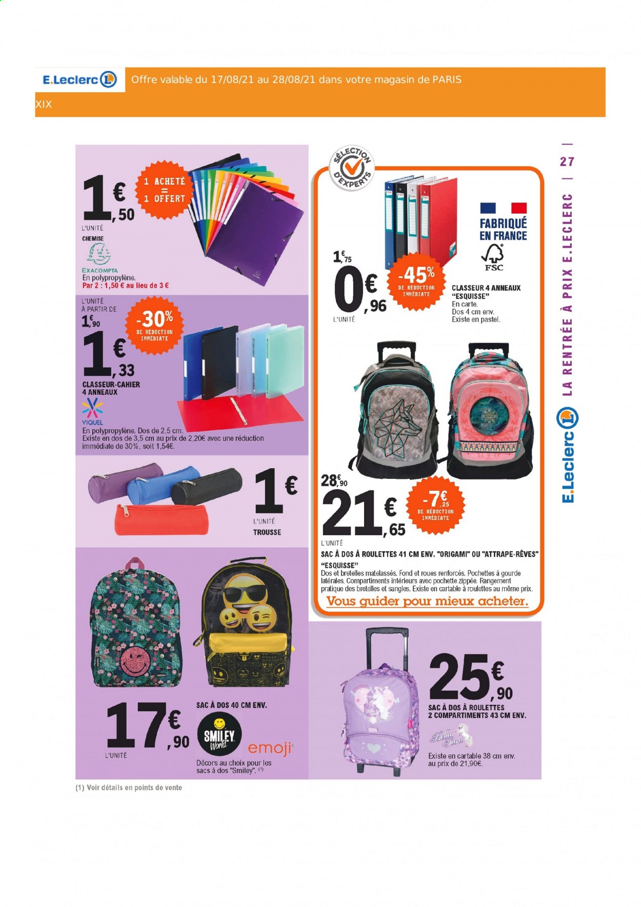 Catalogue E.Leclerc - 17/08/2021 - 28/08/2021. Page 27