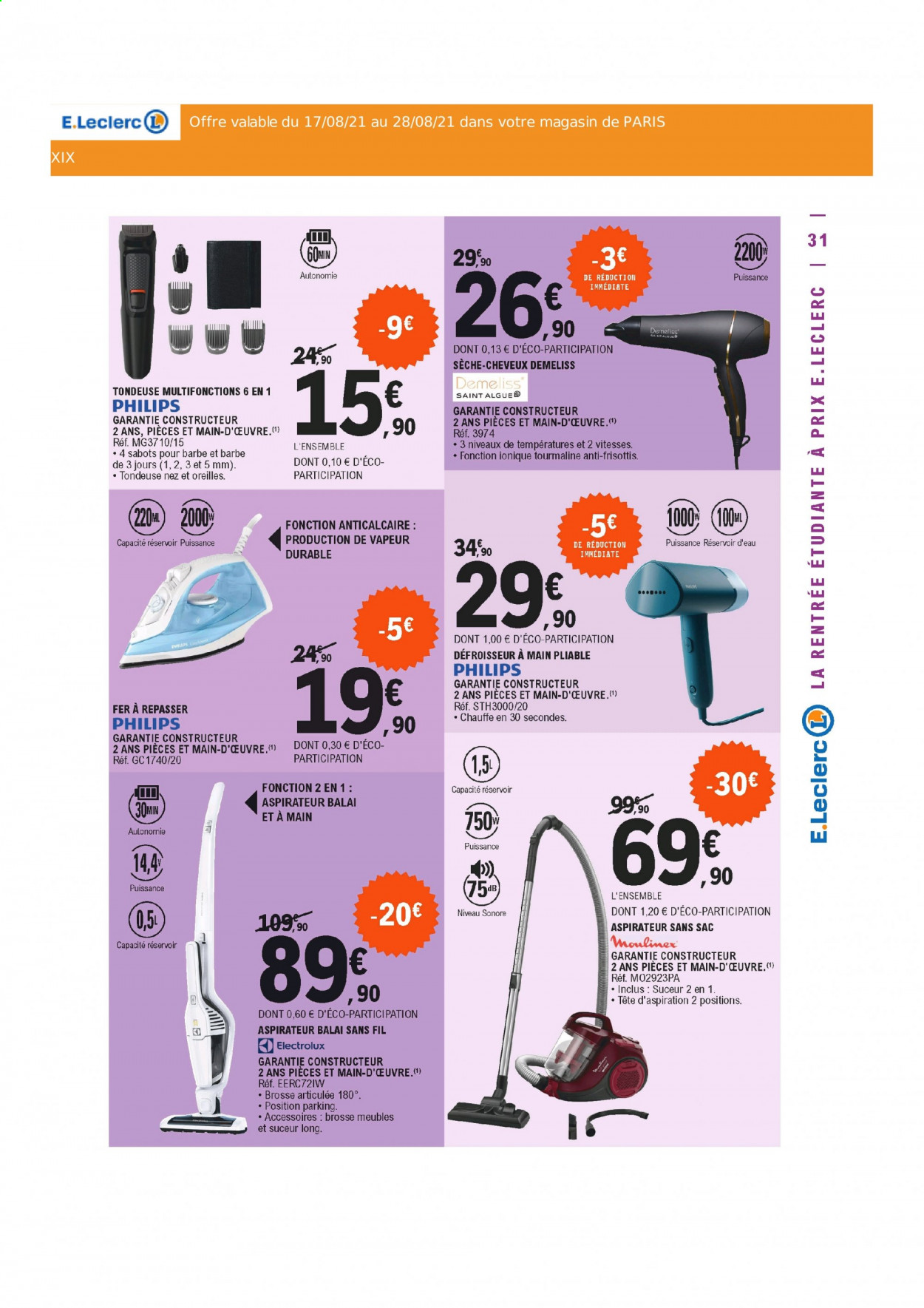Catalogue E.Leclerc - 17/08/2021 - 28/08/2021. Page 31