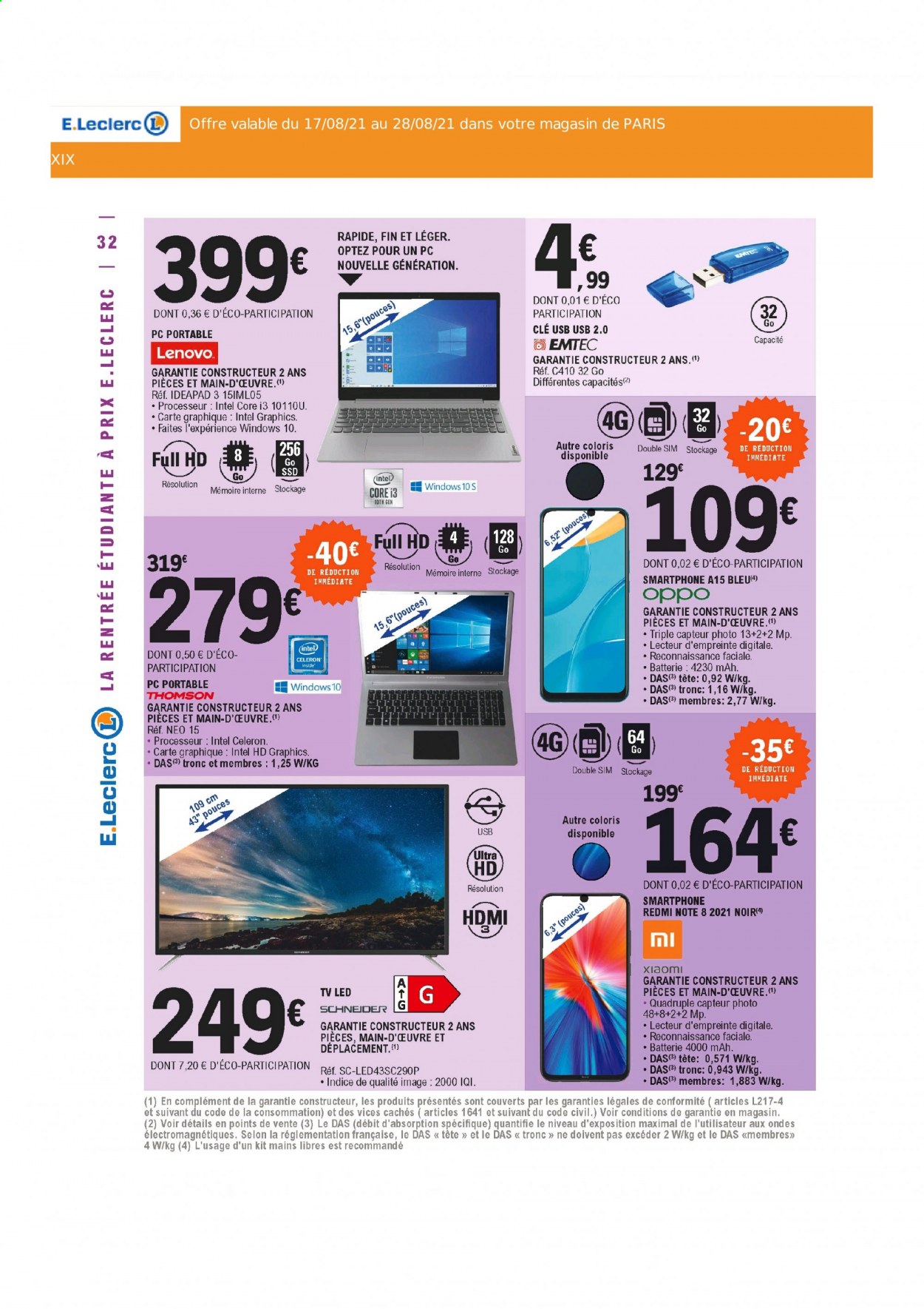 Catalogue E.Leclerc - 17/08/2021 - 28/08/2021. Page 32