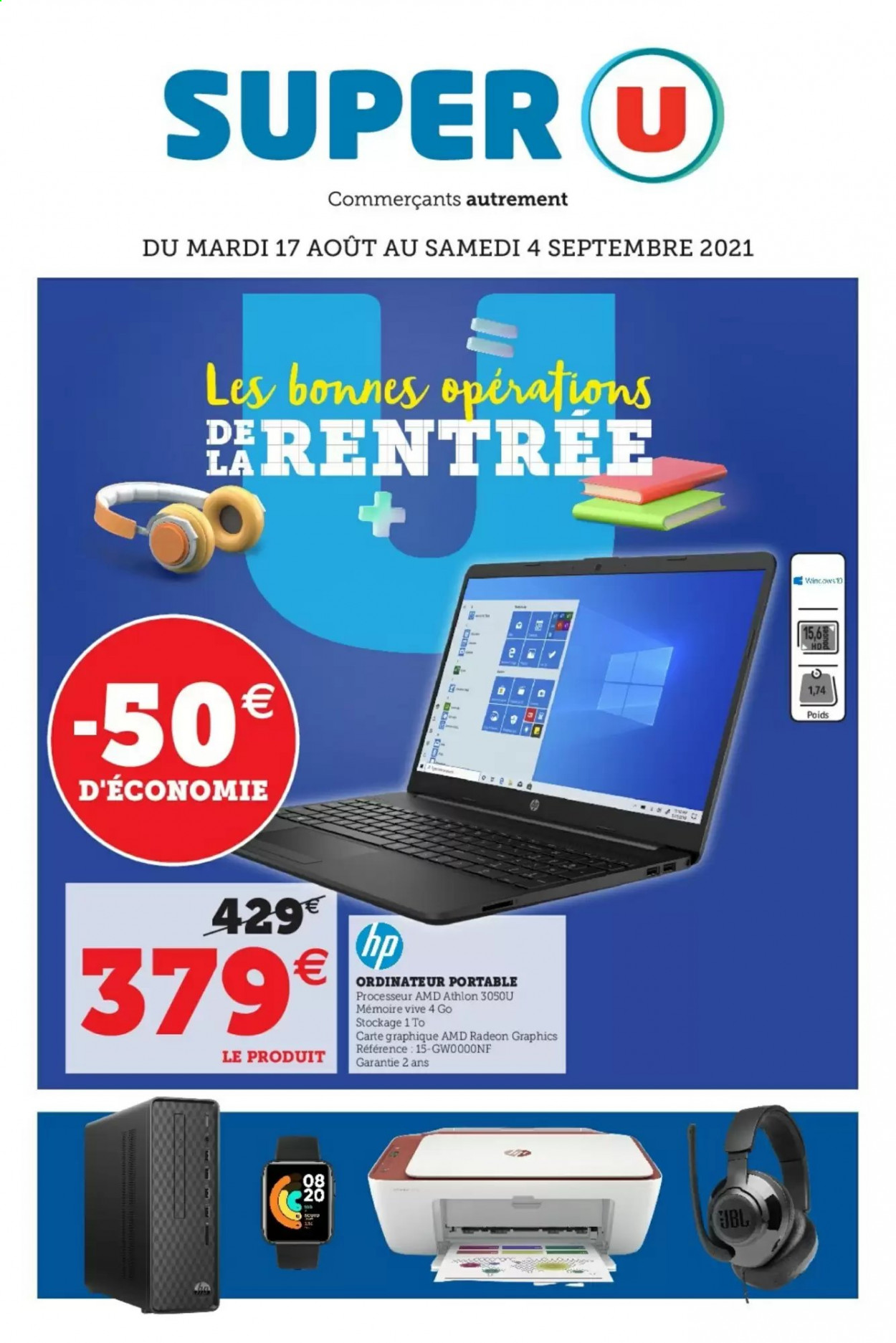 Catalogue SUPER U - 17/08/2021 - 04/09/2021. Page 1