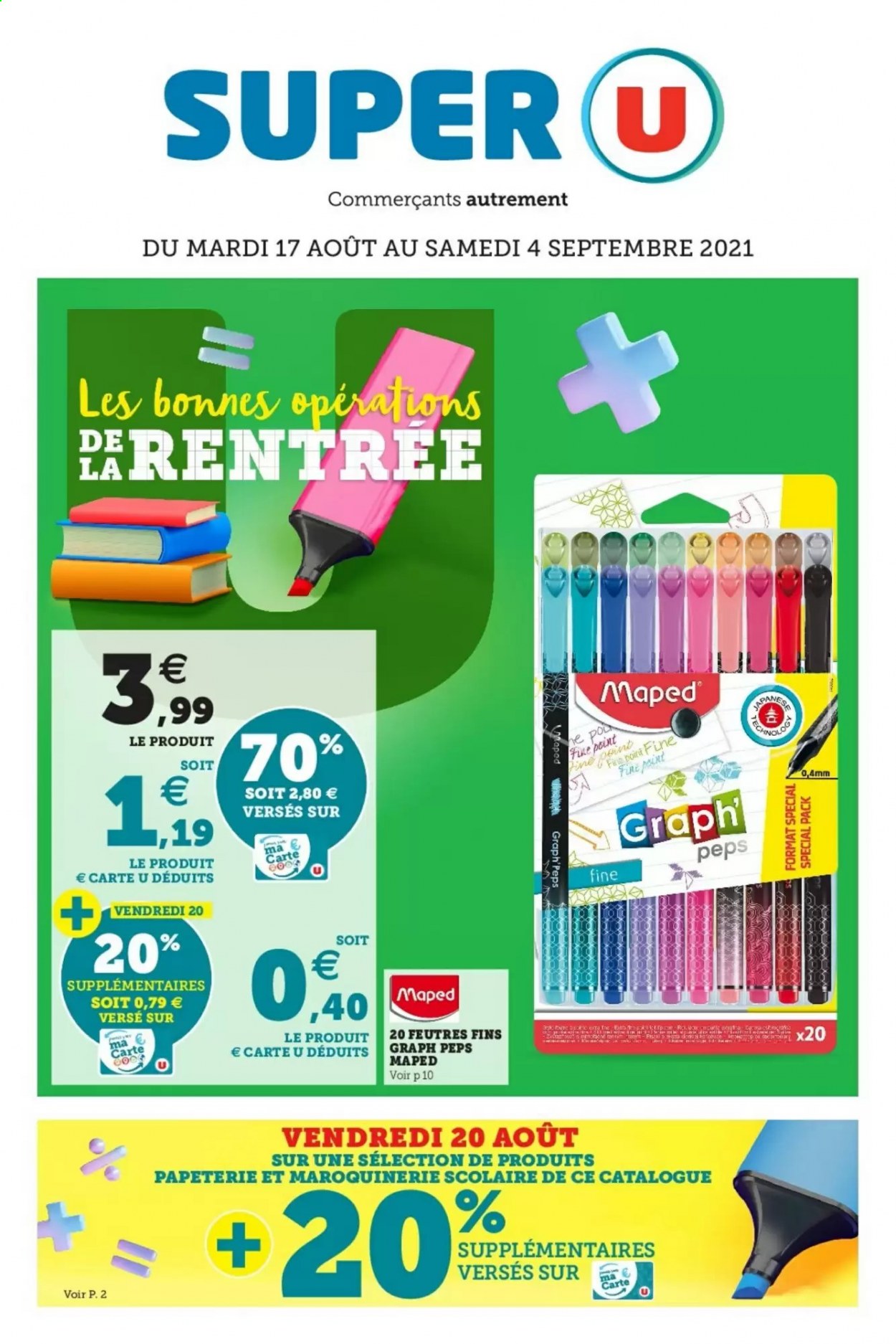 Catalogue SUPER U - 17/08/2021 - 04/09/2021. Page 1