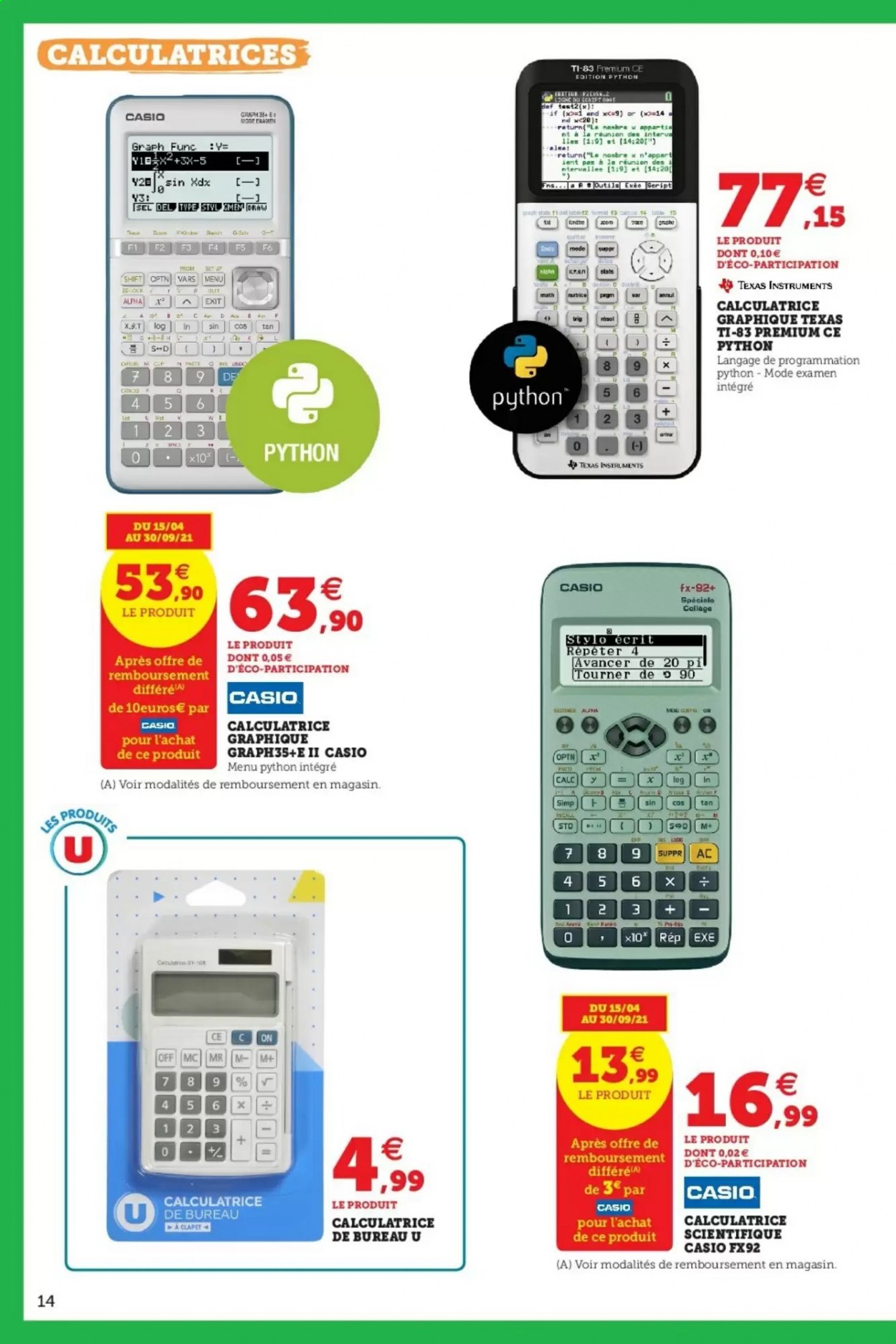 Catalogue SUPER U - 17/08/2021 - 04/09/2021. Page 14