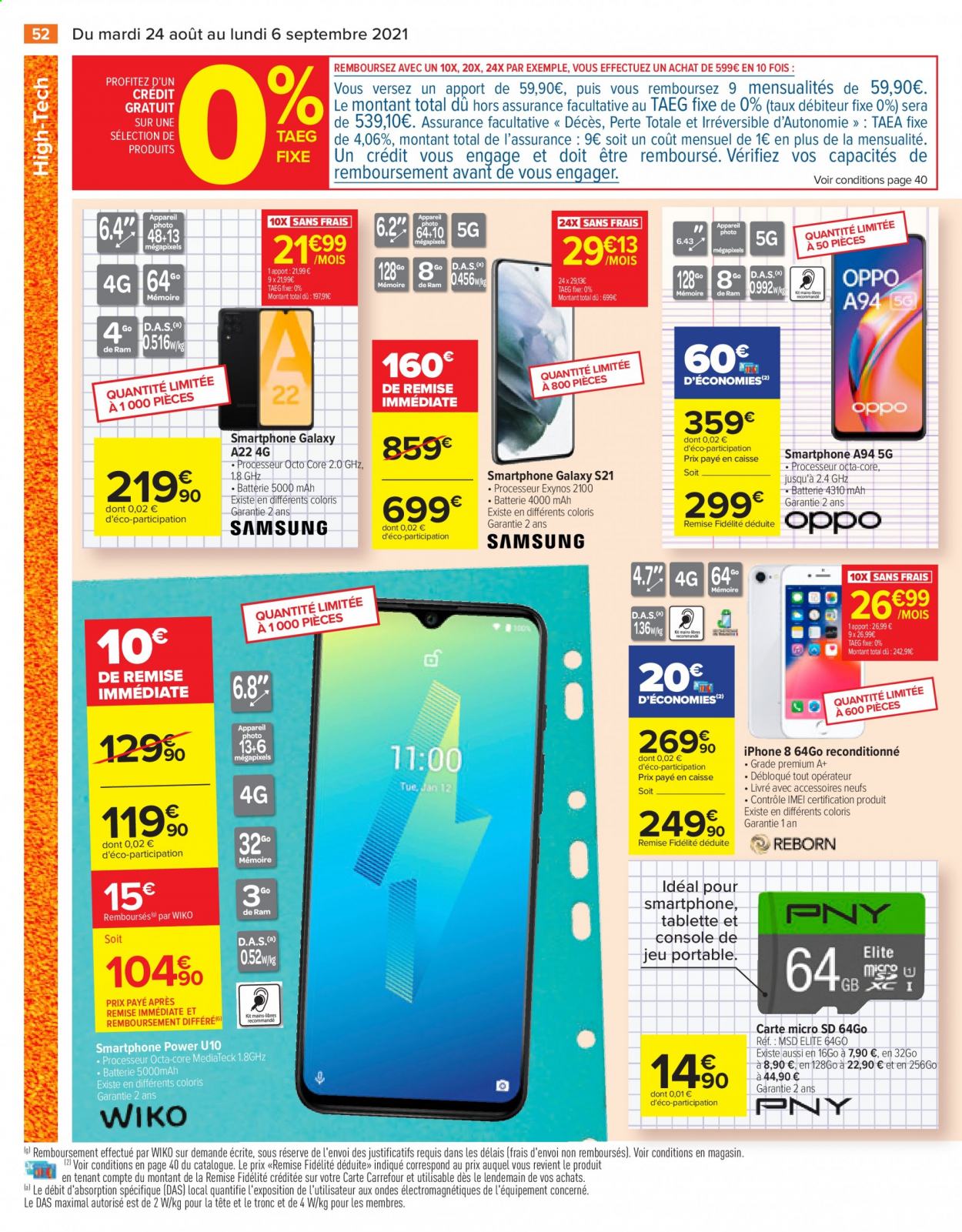 Catalogue Carrefour Hypermarchés - 24/08/2021 - 06/09/2021. Page 54