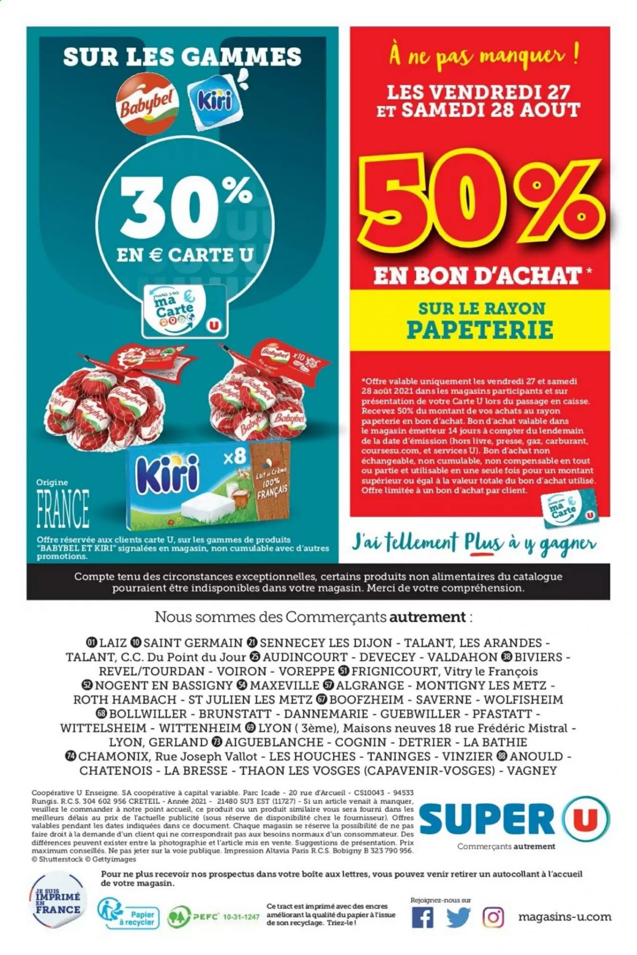 Catalogue SUPER U - 24/08/2021 - 04/09/2021. Page 56