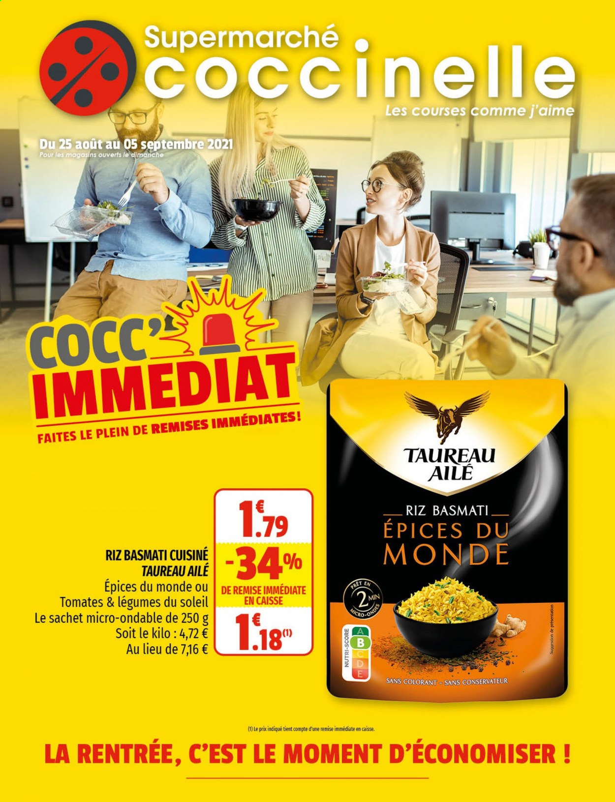 thumbnail - Catalogue Coccinelle Supermarché - 25/08/2021 - 05/09/2021 - Produits soldés - tomates, riz. Page 1.