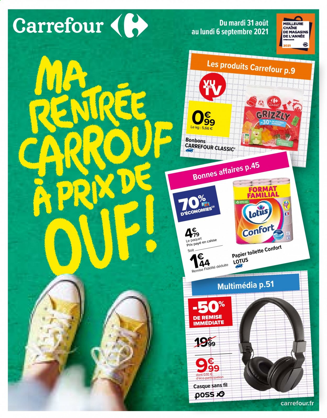 Catalogue Carrefour Hypermarchés - 31/08/2021 - 06/09/2021. Page 1