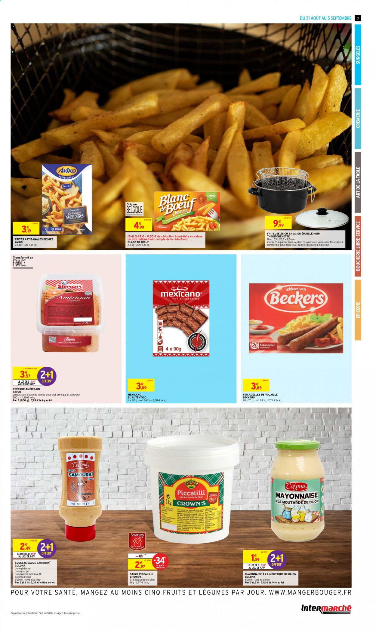 thumbnail - Catalogue Intermarché - 31/08/2021 - 05/09/2021 - Produits soldés - table, mayonnaise, friteuse. Page 3.