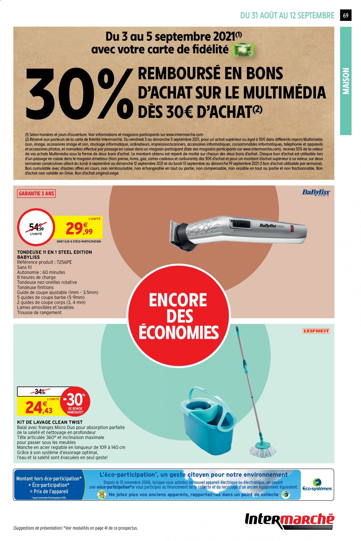 Catalogue Intermarché Super - 31/08/2021 - 12/09/2021. Page 69