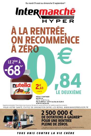Catalogue Intermarché Hyper - 31.08.2021 - 12.09.2021.