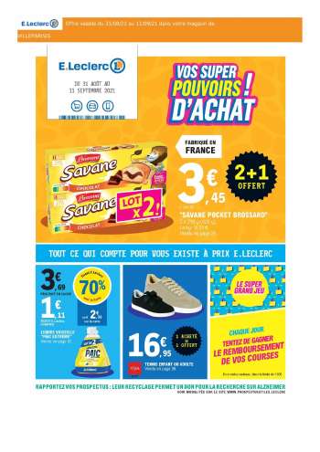Catalogue E.Leclerc - 31.08.2021 - 11.09.2021.