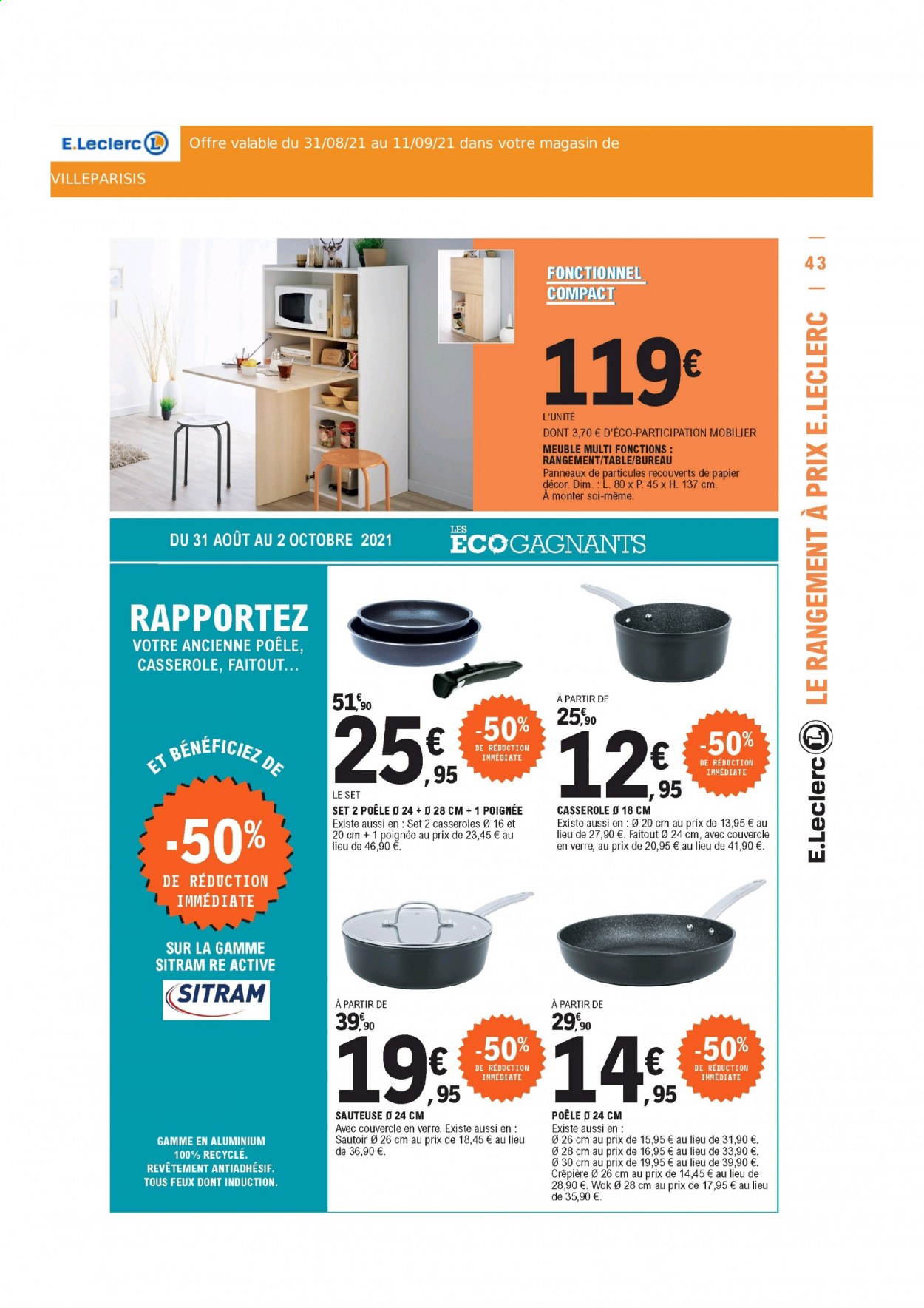 Catalogue E.Leclerc - 31/08/2021 - 11/09/2021. Page 43