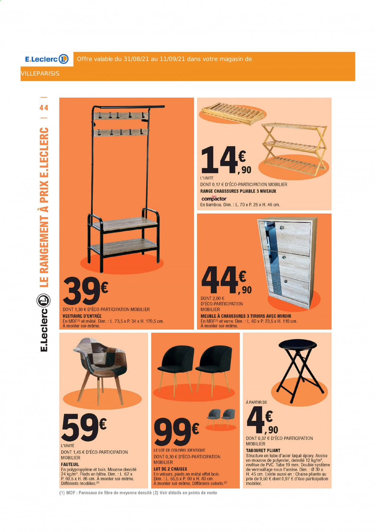 Catalogue E.Leclerc - 31/08/2021 - 11/09/2021. Page 44
