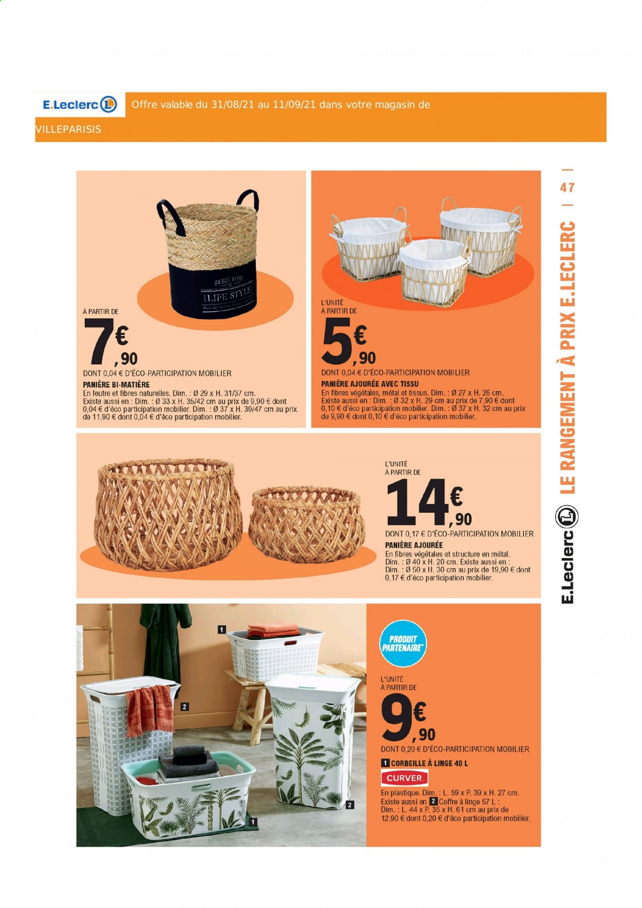 Catalogue E.Leclerc - 31/08/2021 - 11/09/2021. Page 47