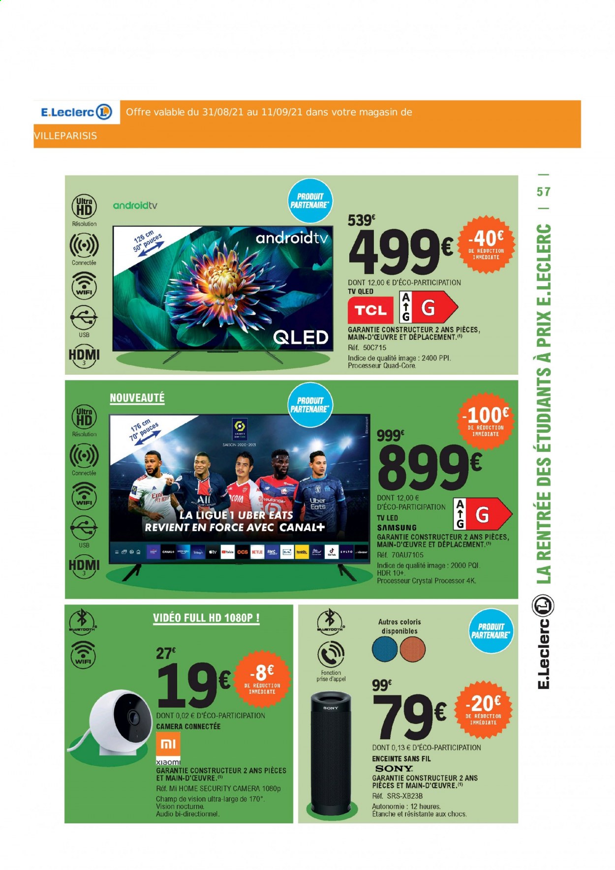 Catalogue E.Leclerc - 31/08/2021 - 11/09/2021. Page 57