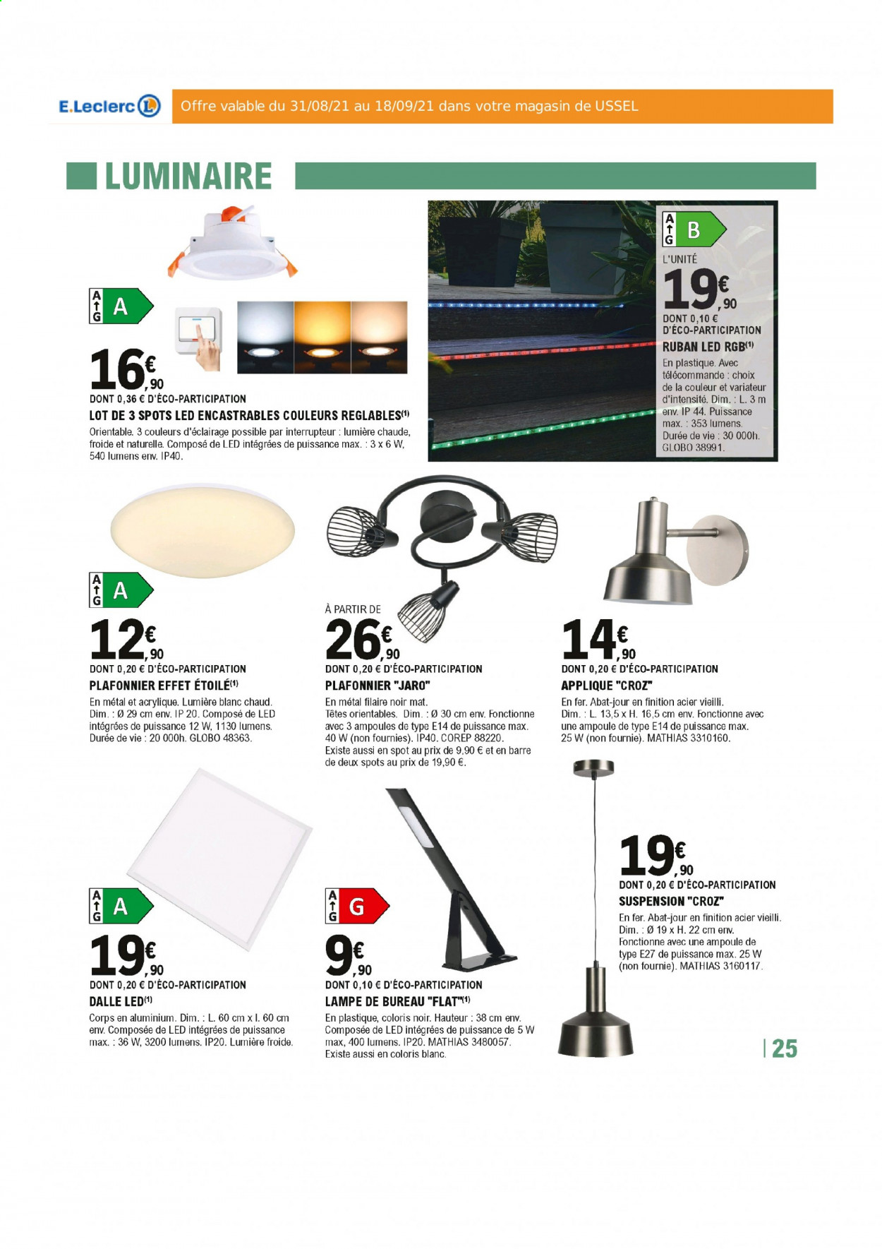 Catalogue E.Leclerc - 31/08/2021 - 18/09/2021. Page 25