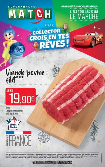 Catalogue Supermarché Match - 31.08.2021 - 05.09.2021.