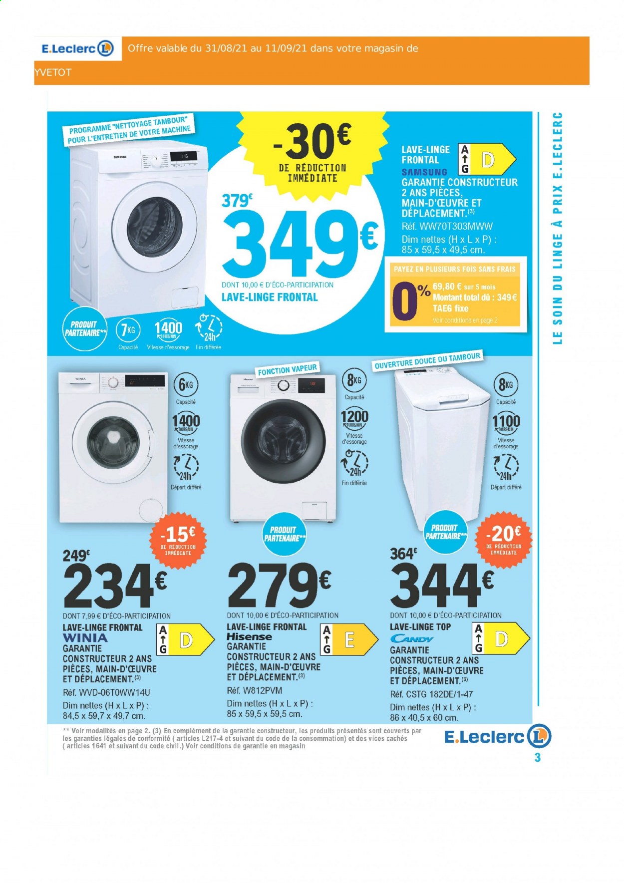 Catalogue E.Leclerc - 31/08/2021 - 11/09/2021. Page 3