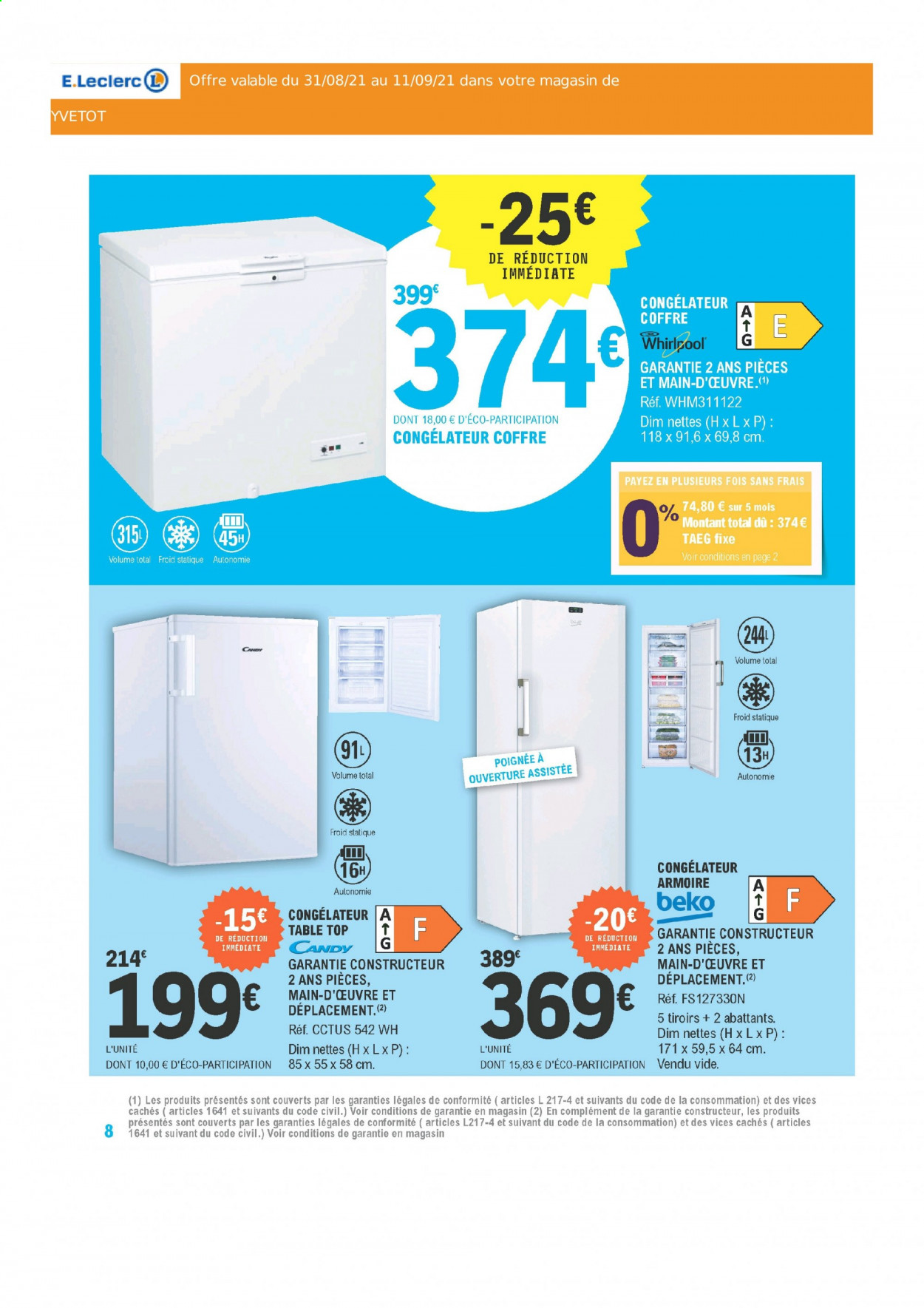Catalogue E.Leclerc - 31/08/2021 - 11/09/2021. Page 8