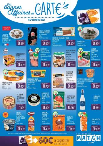 Catalogue Supermarché Match - 01.09.2021 - 30.09.2021.