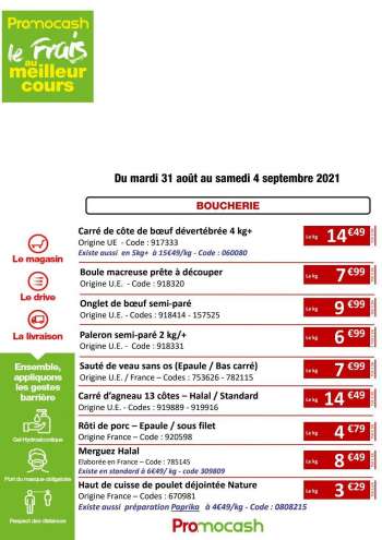 Catalogue Promocash - 31.08.2021 - 04.09.2021.