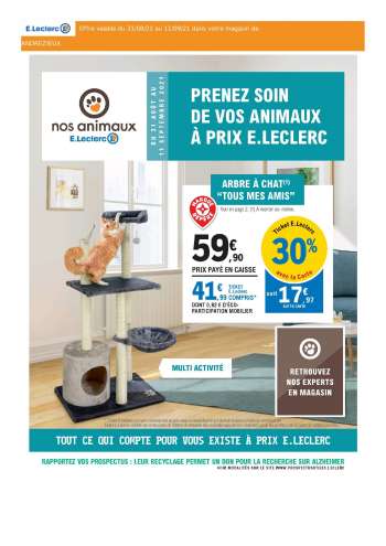 Catalogue E.Leclerc - 31.08.2021 - 11.09.2021.