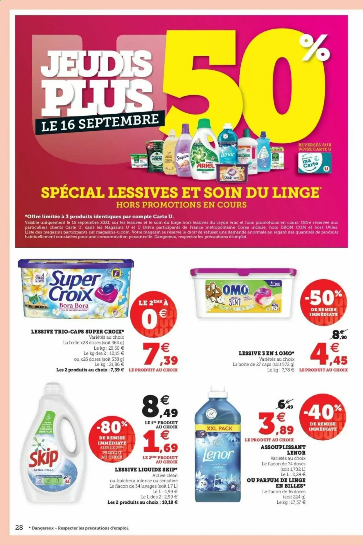 Catalogue SUPER U - 07/09/2021 - 18/09/2021. Page 28