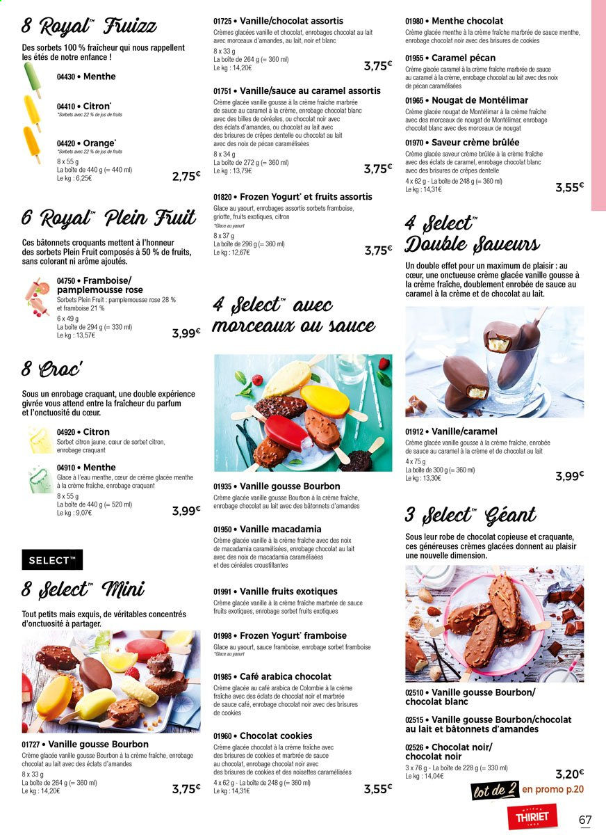 thumbnail - Catalogue Thiriet - 03/09/2021 - 28/09/2021 - Produits soldés - crêpes, yaourt, glace, sorbet, cookies, menthe, noix de pecan. Page 67.