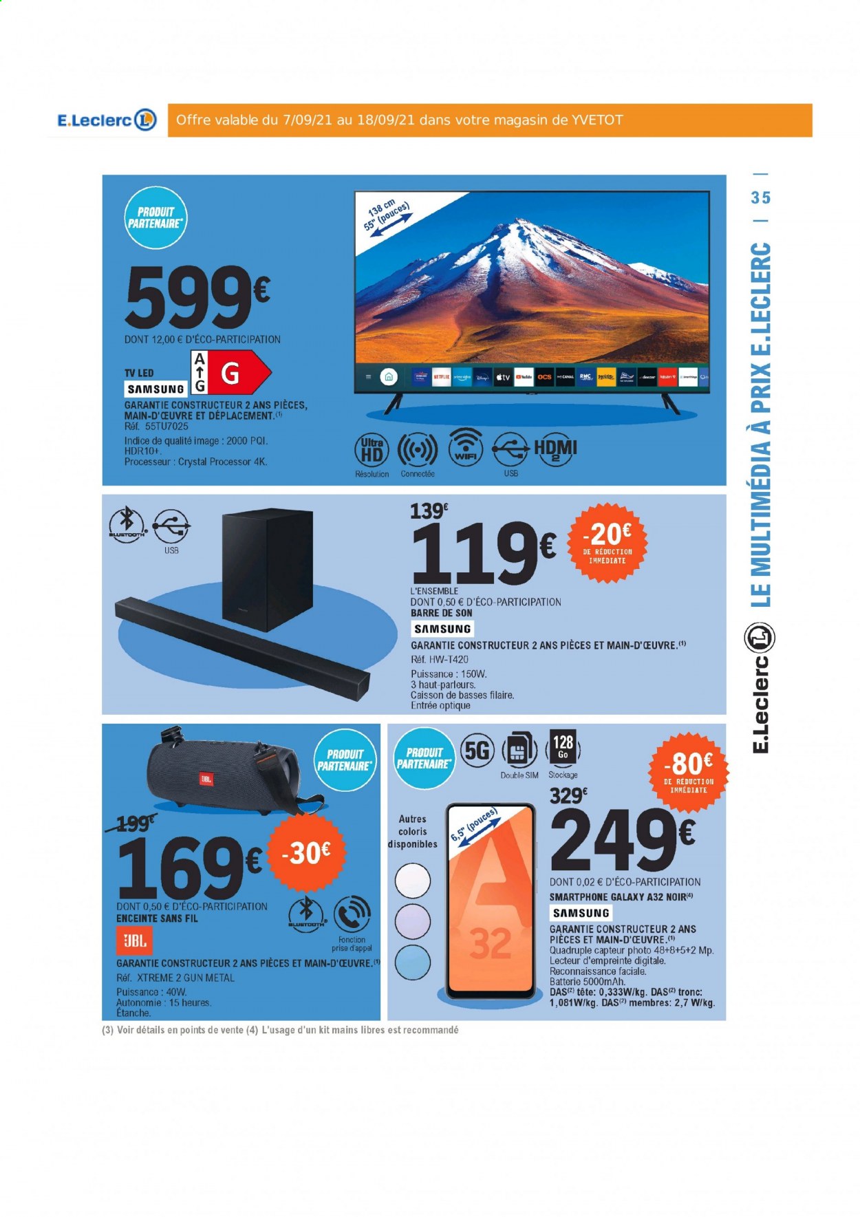 Catalogue E.Leclerc - 07/09/2021 - 18/09/2021. Page 35