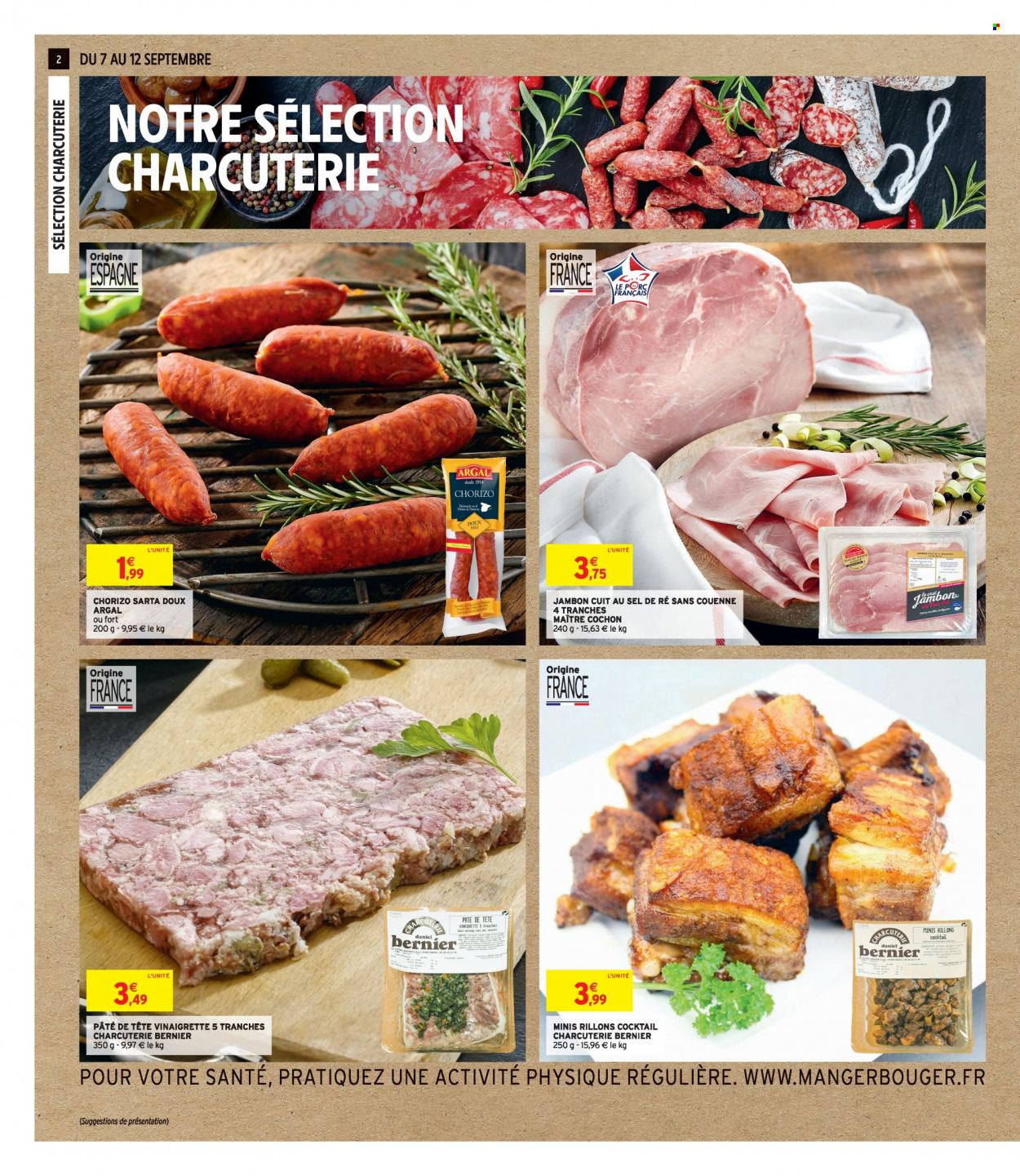 thumbnail - Catalogue Intermarché - 07/09/2021 - 12/09/2021 - Produits soldés - jambon, chorizo, vinaigrette. Page 2.