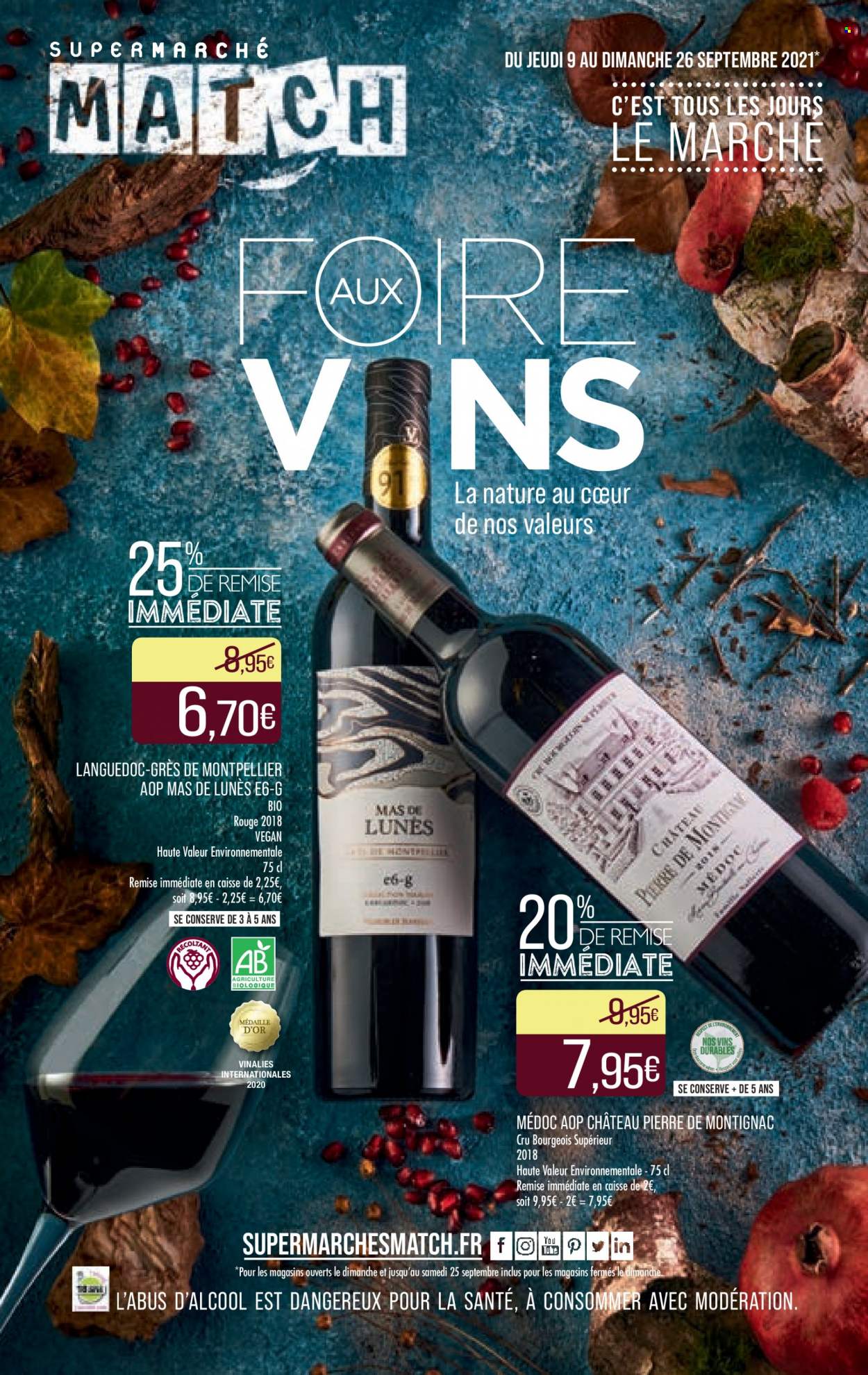 Catalogue Supermarché Match - 09/09/2021 - 26/09/2021. Page 1