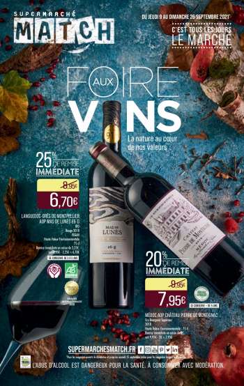Catalogue Supermarché Match - 09.09.2021 - 26.09.2021.