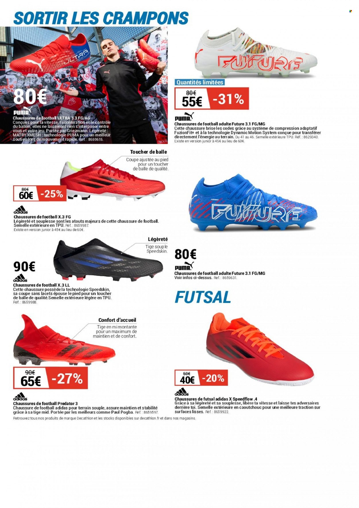 thumbnail - Catalogue Decathlon - 15/09/2021 - 03/10/2021 - Produits soldés - Adidas, Puma, chaussure. Page 4.