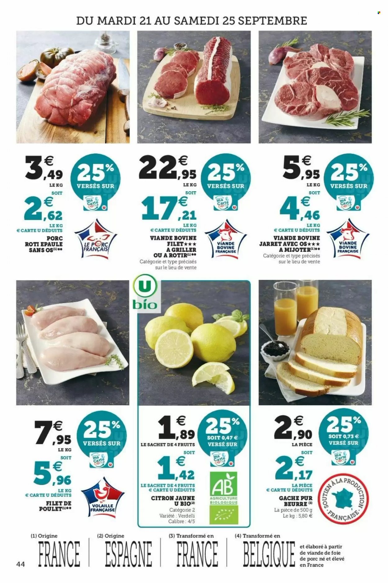 Catalogue SUPER U - 21/09/2021 - 02/10/2021. Page 44