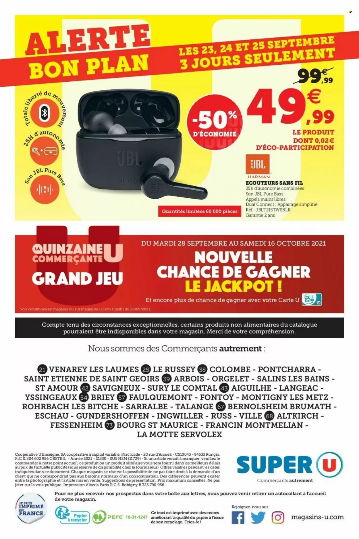 Catalogue SUPER U - 21/09/2021 - 02/10/2021. Page 56