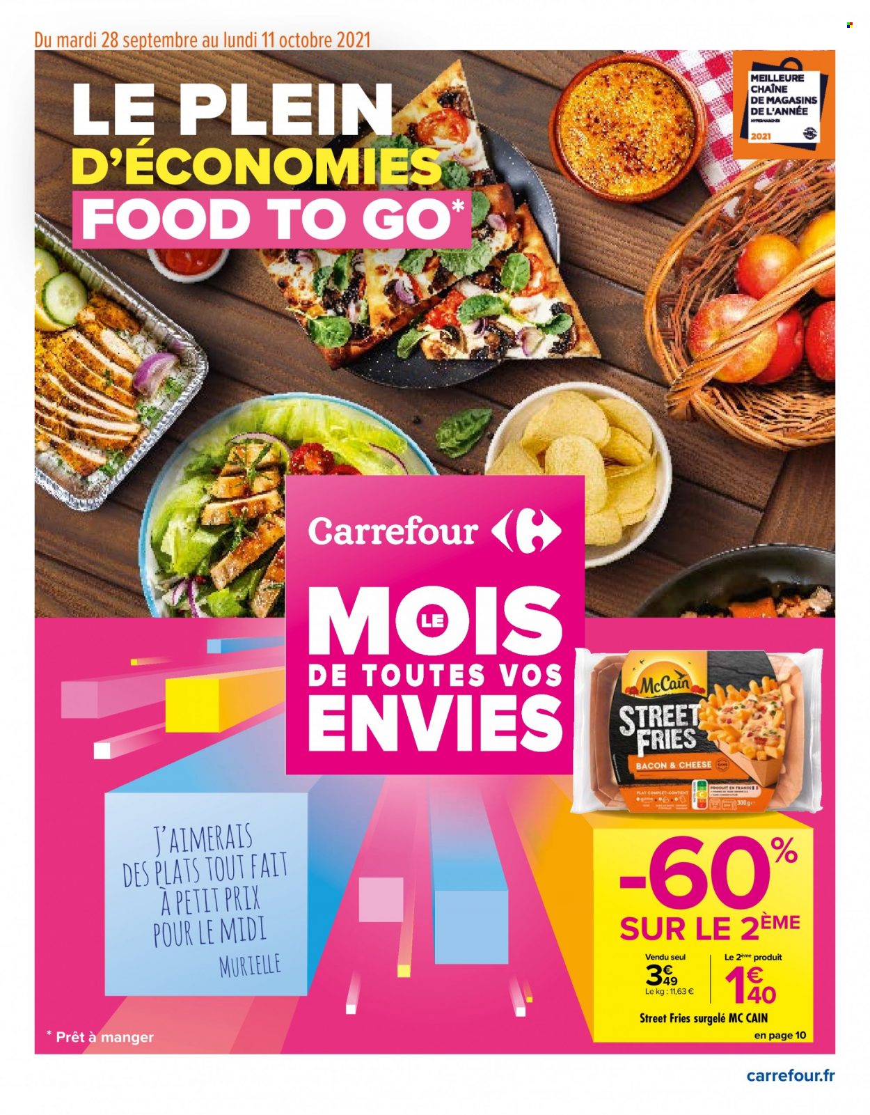 thumbnail - Catalogue Carrefour Hypermarchés - 28/09/2021 - 11/10/2021 - Produits soldés - McCain, street fries. Page 1.