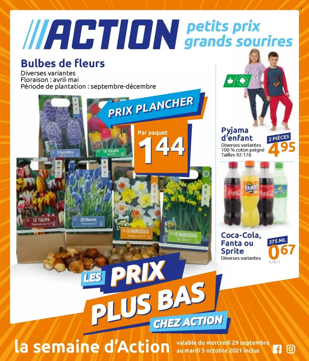 thumbnail - Catalogue Action - 29/09/2021 - 05/10/2021 - Produits soldés - Coca-Cola, Fanta. Page 1.