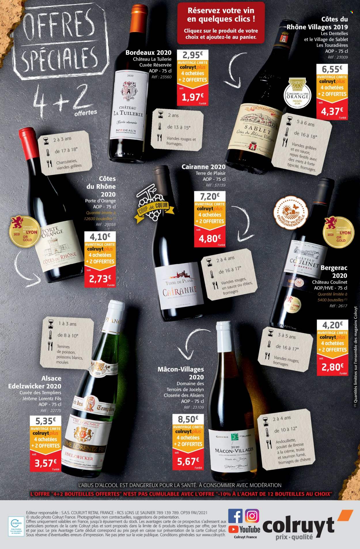 thumbnail - Catalogue Colruyt - 29/09/2021 - 17/10/2021 - Produits soldés - moules, andouille, terrine, Bordeaux, Côtes du Rhône, vin blanc, vin rouge, vin. Page 28.