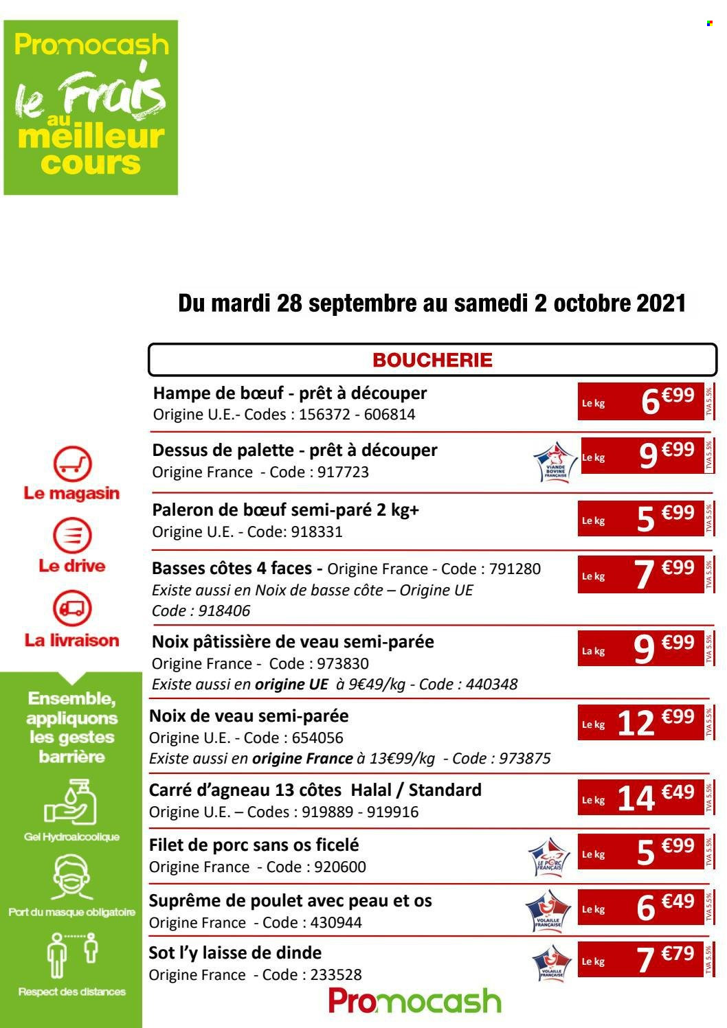 Catalogue Promocash - 28/09/2021 - 02/10/2021. Page 1