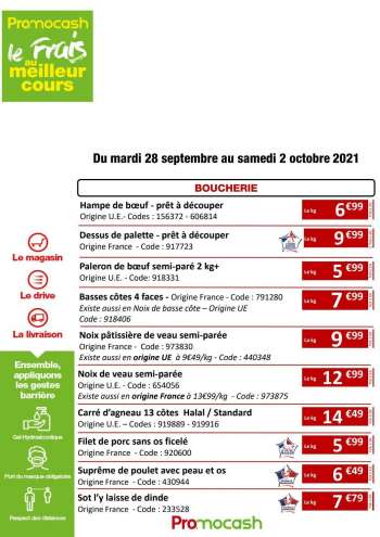 Catalogue Promocash - 28/09/2021 - 02/10/2021.