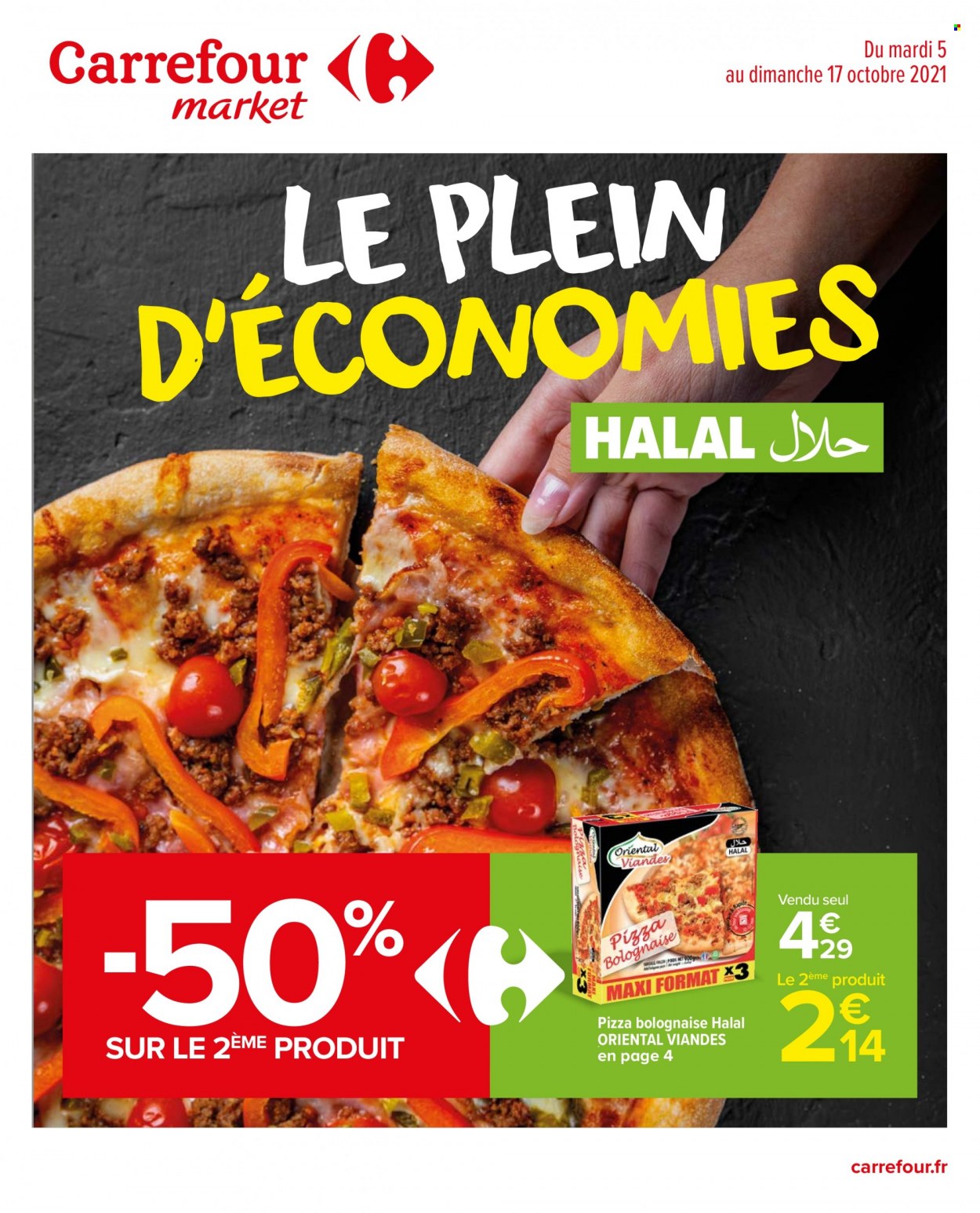 thumbnail - Catalogue Carrefour Market - 05/10/2021 - 17/10/2021 - Produits soldés - pizza. Page 1.