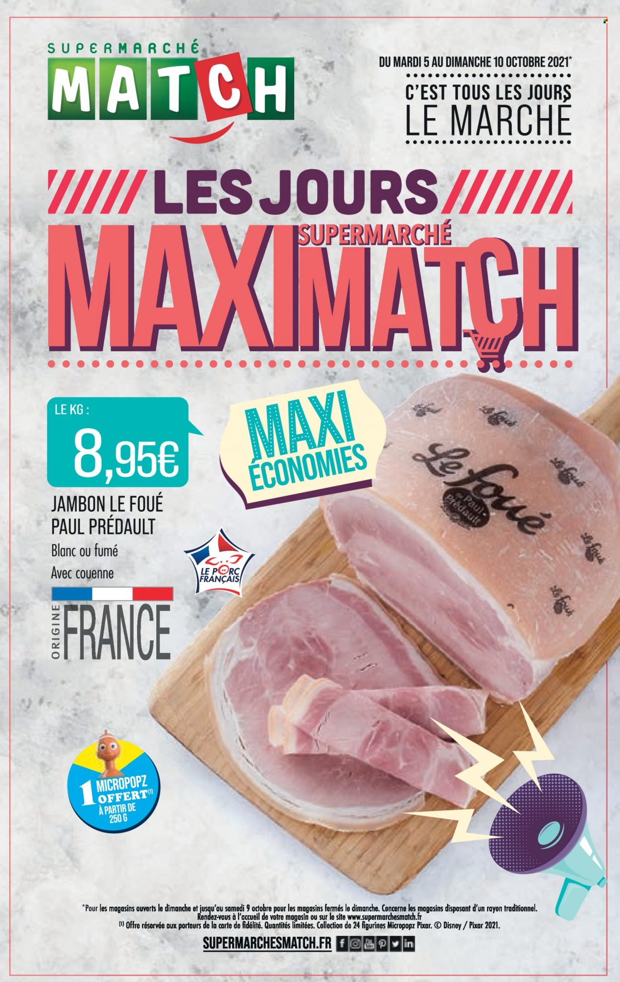 Catalogue Supermarché Match - 05/10/2021 - 10/10/2021. Page 1