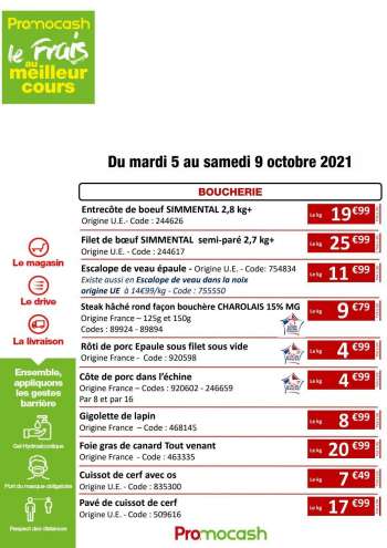 Catalogue Promocash - 05/10/2021 - 09/10/2021.